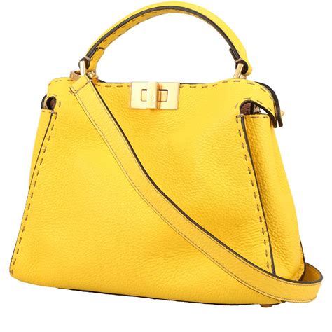 bolso fendi amarillo|Bolsos de mano Fendi Amarillo de en Algodón .